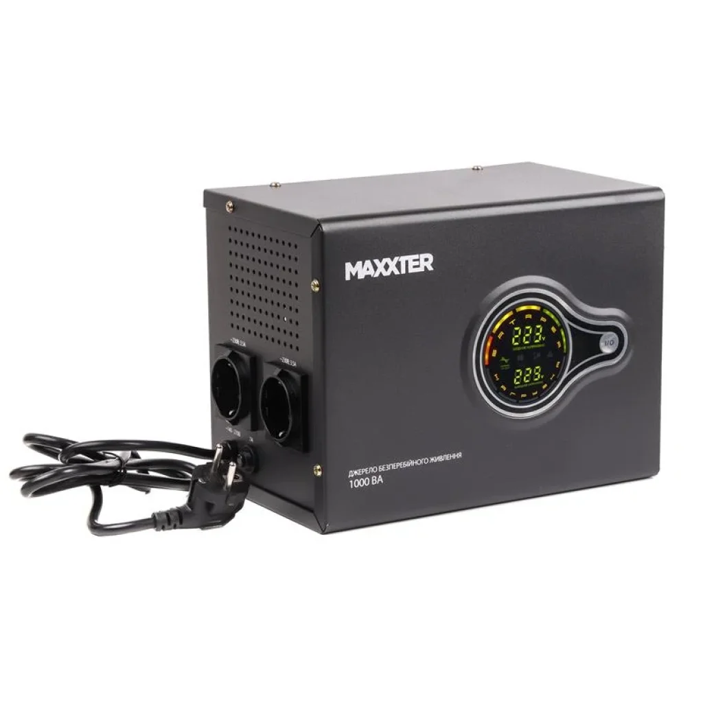 ДБЖ Maxxter MX-HI-PSW1000-01 1000VA, Lin.int., 2xEURO UA