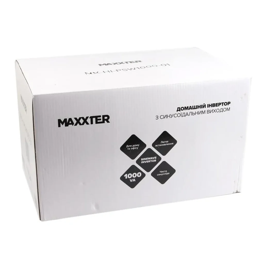 ДБЖ Maxxter MX-HI-PSW1000-01 1000VA, Lin.int., 2xEURO UA