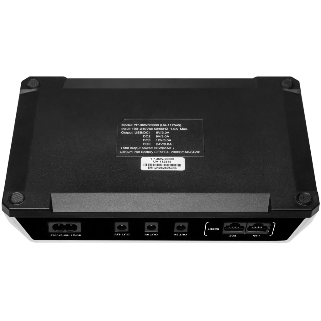 Джерело безперебійного живлення Yepo Mini DC-UPS YP-36W/20000mAh LiFePO4 DC-5V/9V/12V (UA-112545) UA
