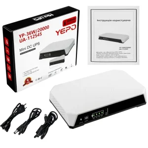 Джерело безперебійного живлення Yepo Mini DC-UPS YP-36W/20000mAh LiFePO4 DC-5V/9V/12V (UA-112545) UA