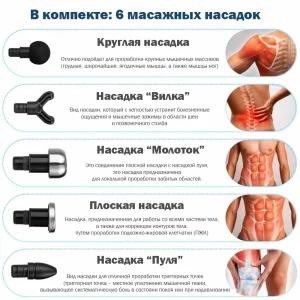 Перкуссионный ручной массажер Medica+ MassHand Pro 5.0 (MD-102966), 6971792961234 UA