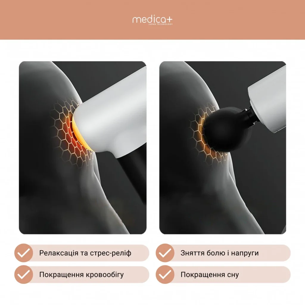 Перкусійний ручний масажер Medica+ MassHand Pro 4.0 (MD-112227), 6971481890173 UA