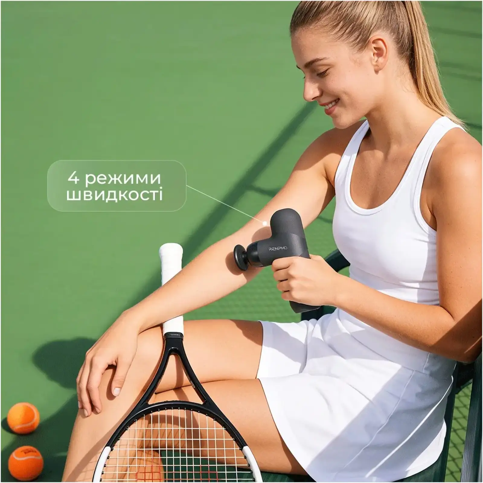 Перкусійний масажер RENPHO Mini Thermal Grey (R-WMG10-GY) UA