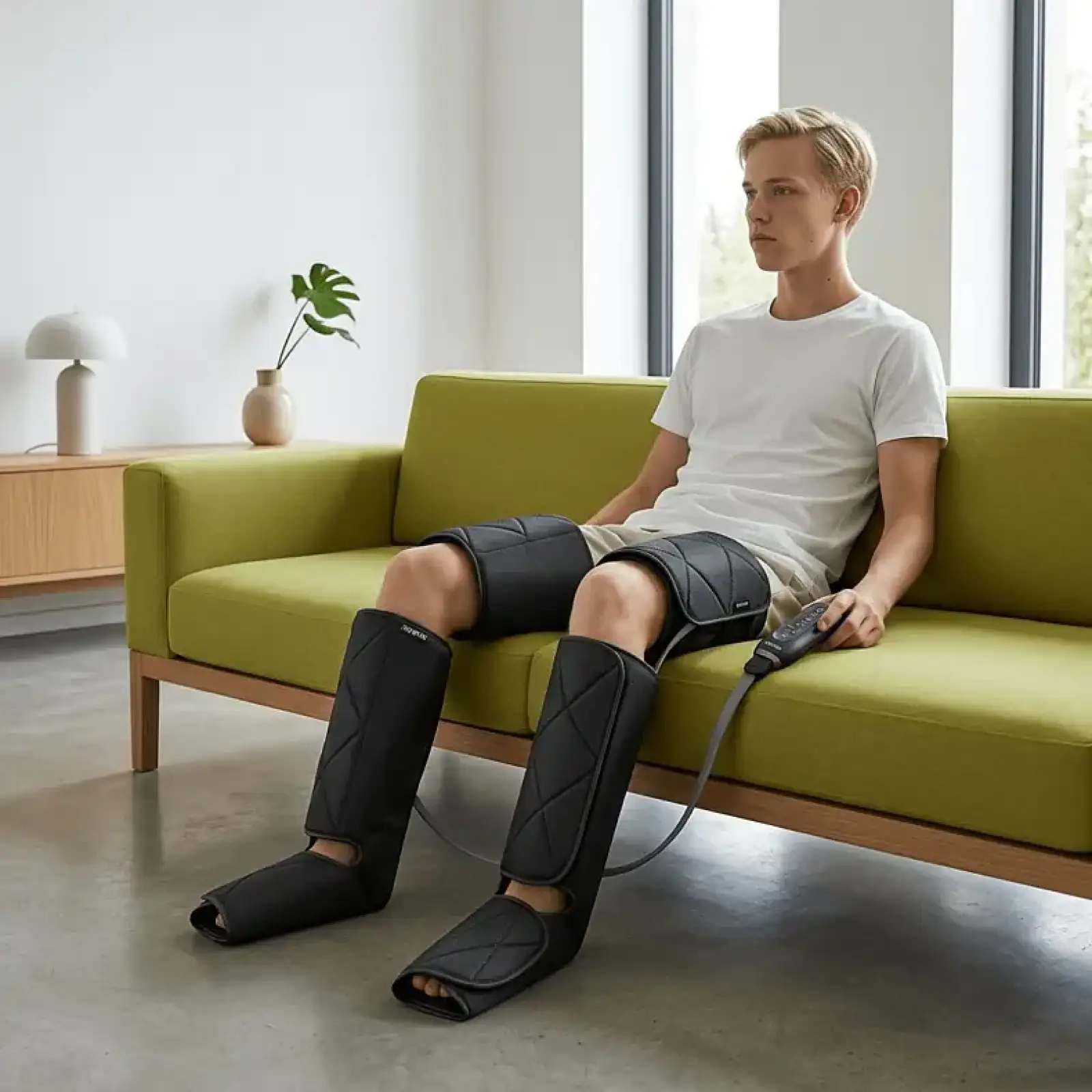 Компресійний масажер для ніг RENPHO Foot Calf and Thigh Air Massager Black (RP-ALM079H-BK) UA