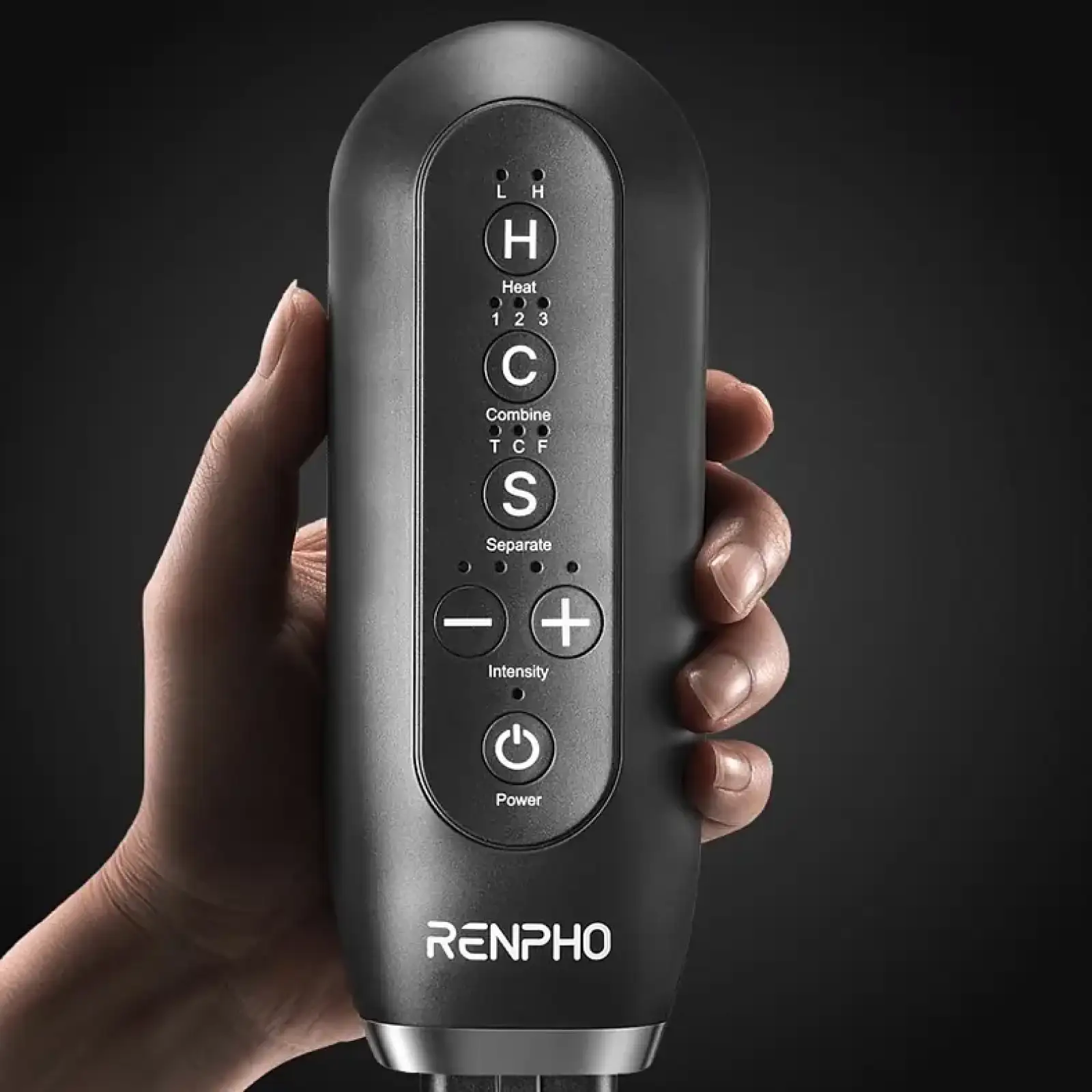 Компресійний масажер для ніг RENPHO Foot Calf and Thigh Air Massager Black (RP-ALM079H-BK) UA