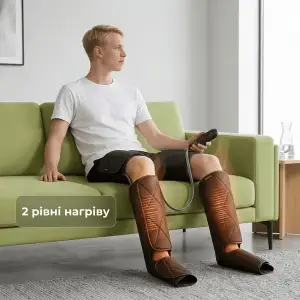 Компресійний масажер для ніг RENPHO Foot Calf and Thigh Air Massager Black (RP-ALM079H-BK) UA