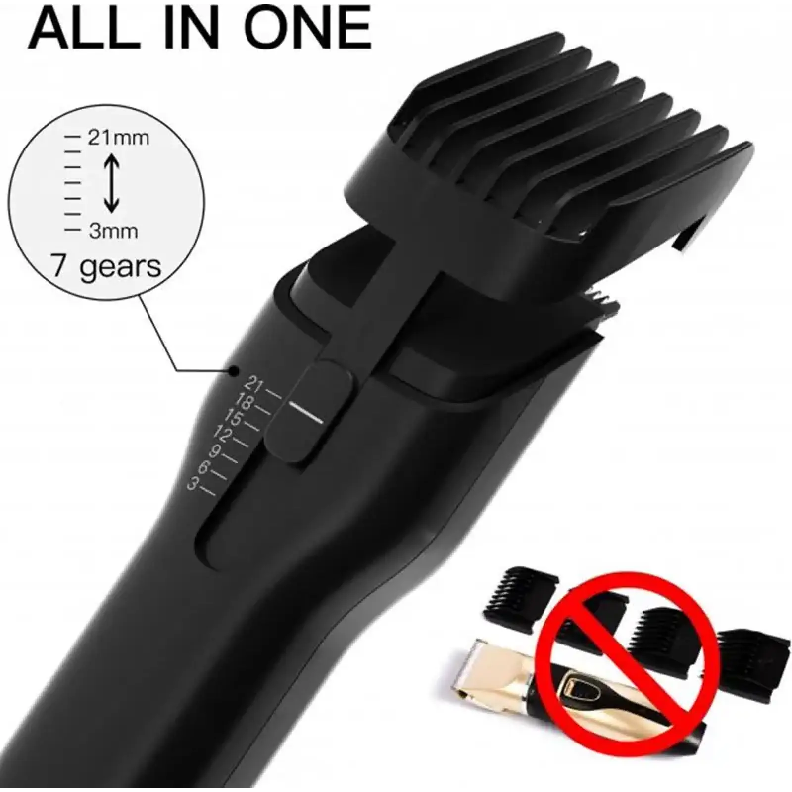 Машинка для стрижки Xiaomi Enchen Boost Black Set + Пеньюар и ножницы UA