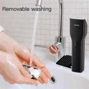 Машинка для стрижки Xiaomi Enchen Boost Black Set + Пеньюар и ножницы UA