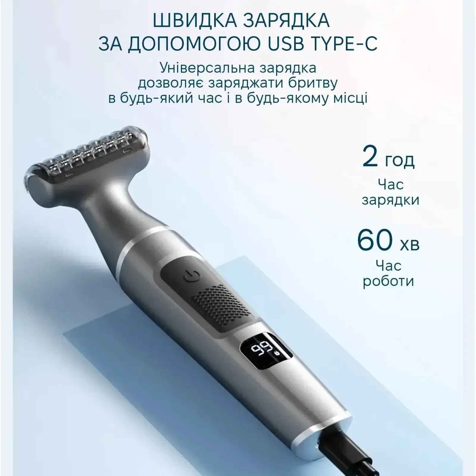 Триммер для тела Enchen A1 Grey UA