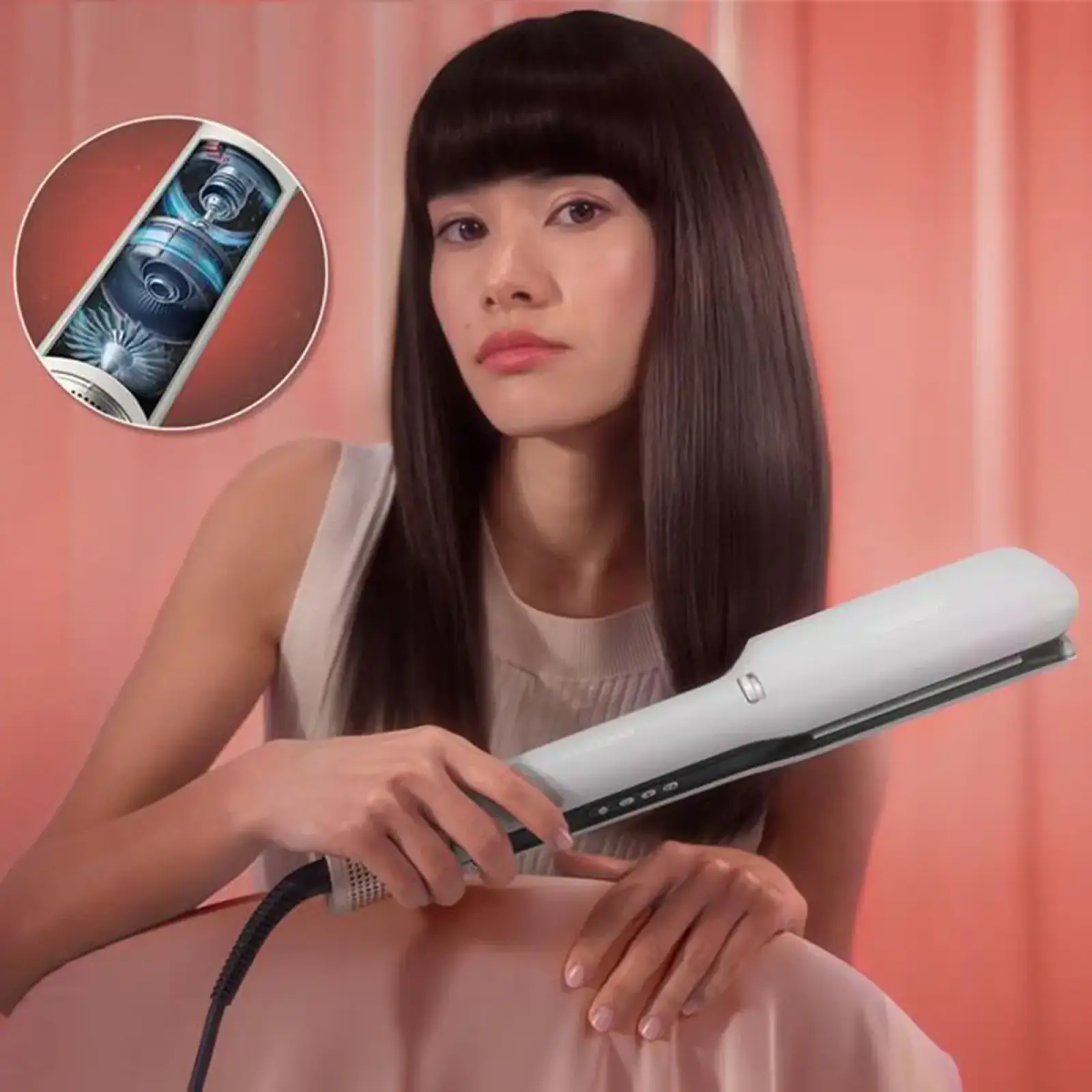 Утюжок (выпрямитель) для волос Cecotec Air Lisse Champagne (A01_EU01_100989) UA