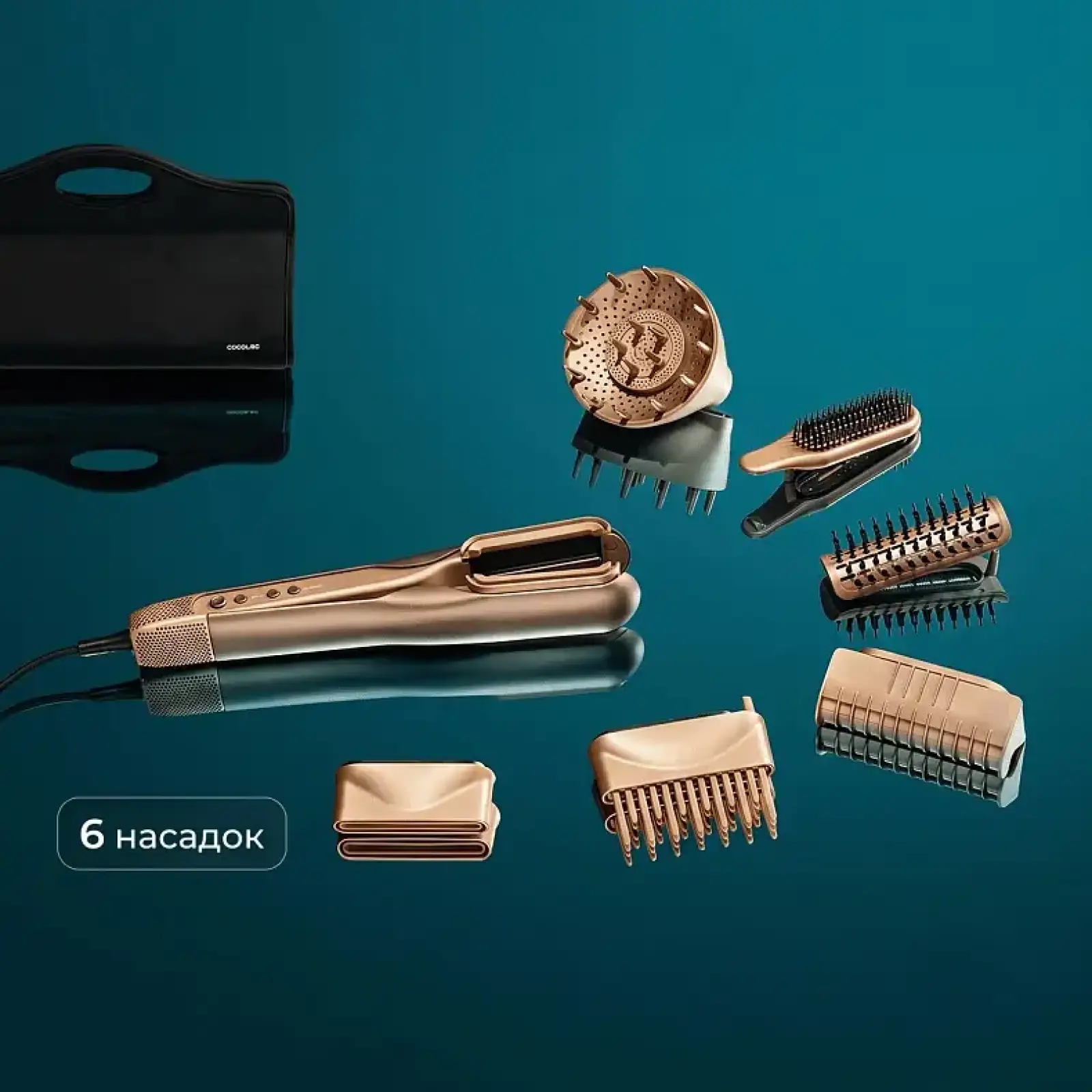 Фен-випрямляч Cecotec AirLisse 6in1 iTwerk Champagne (A01_EU01_122191) UA