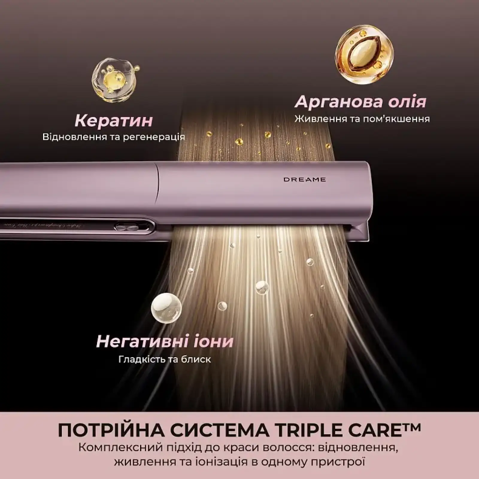 Випрямляч для волосся Dreame Aero Straight Pro Rosy Purple (AMS02A-RP) UA