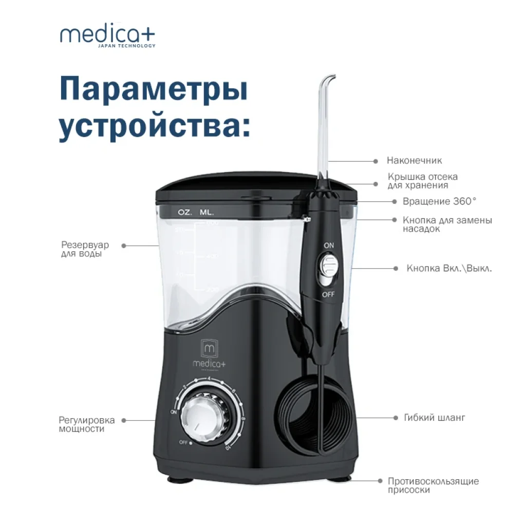 Стаціонарний іригатор Medica+ ProWater Stantion 7.0 (MP-102936), 6920674300388 UA