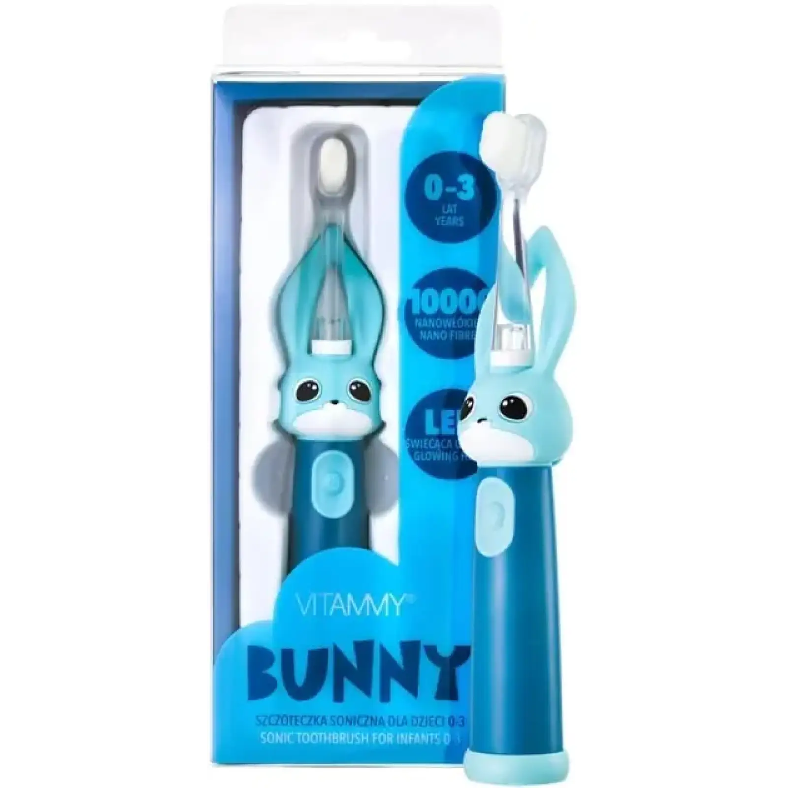 Зубна електрощітка Vitammy Bunny Blue (від 0 - 3 років) UA