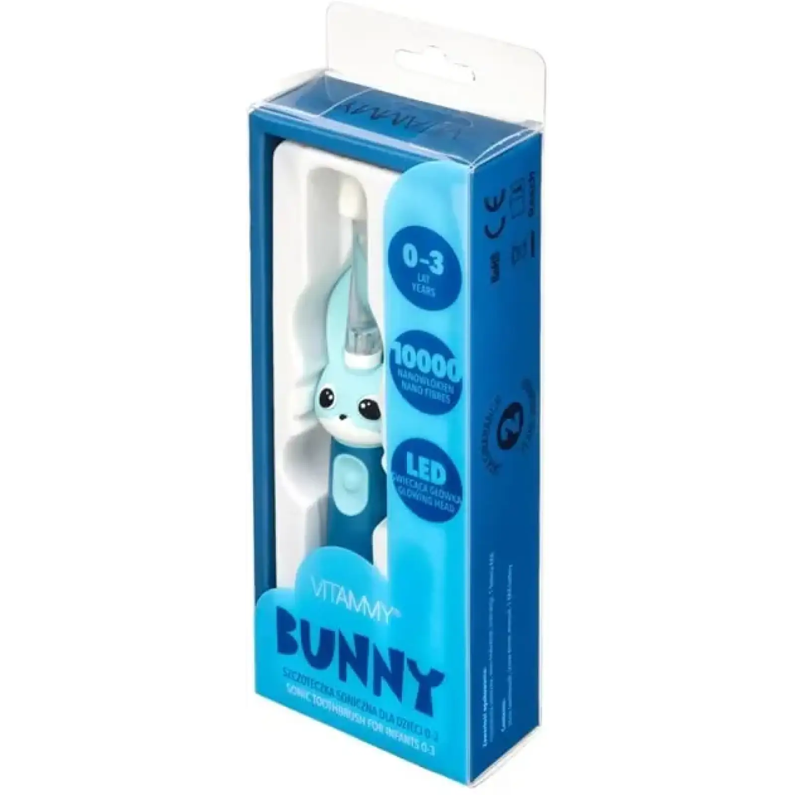 Зубна електрощітка Vitammy Bunny Blue (від 0 - 3 років) UA