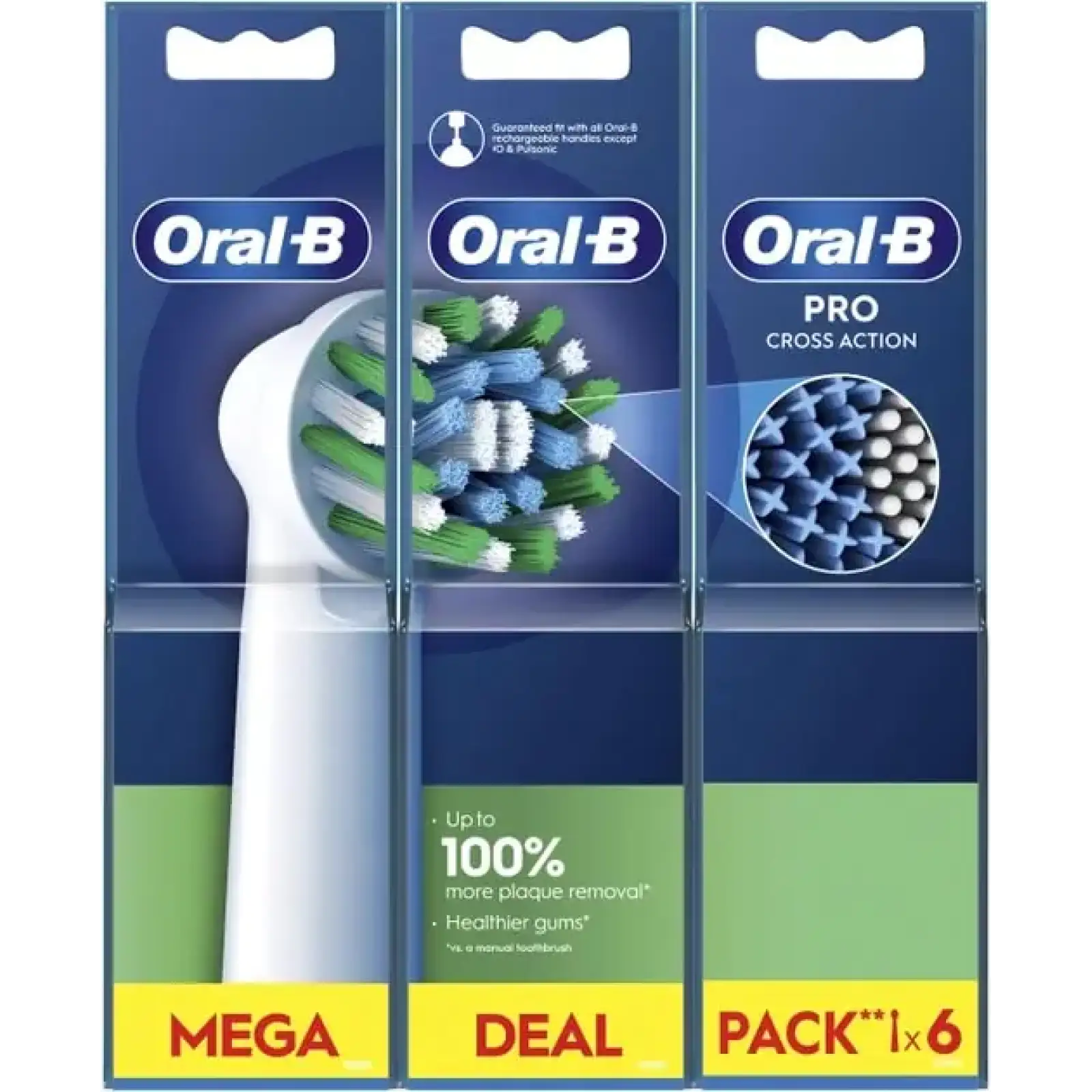 Насадка для зубної електрощітки Braun Oral-B Pro Cross Action EB50RX (6 шт.) UA