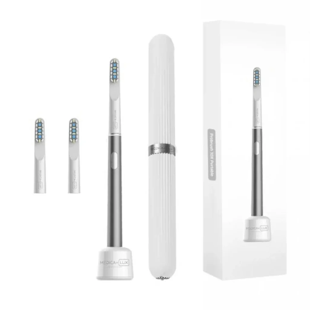 Відбілююча звукова зубна щітка Medica+ Lux 10Х Portable Grey (MD-112445), 2000112445018 UA