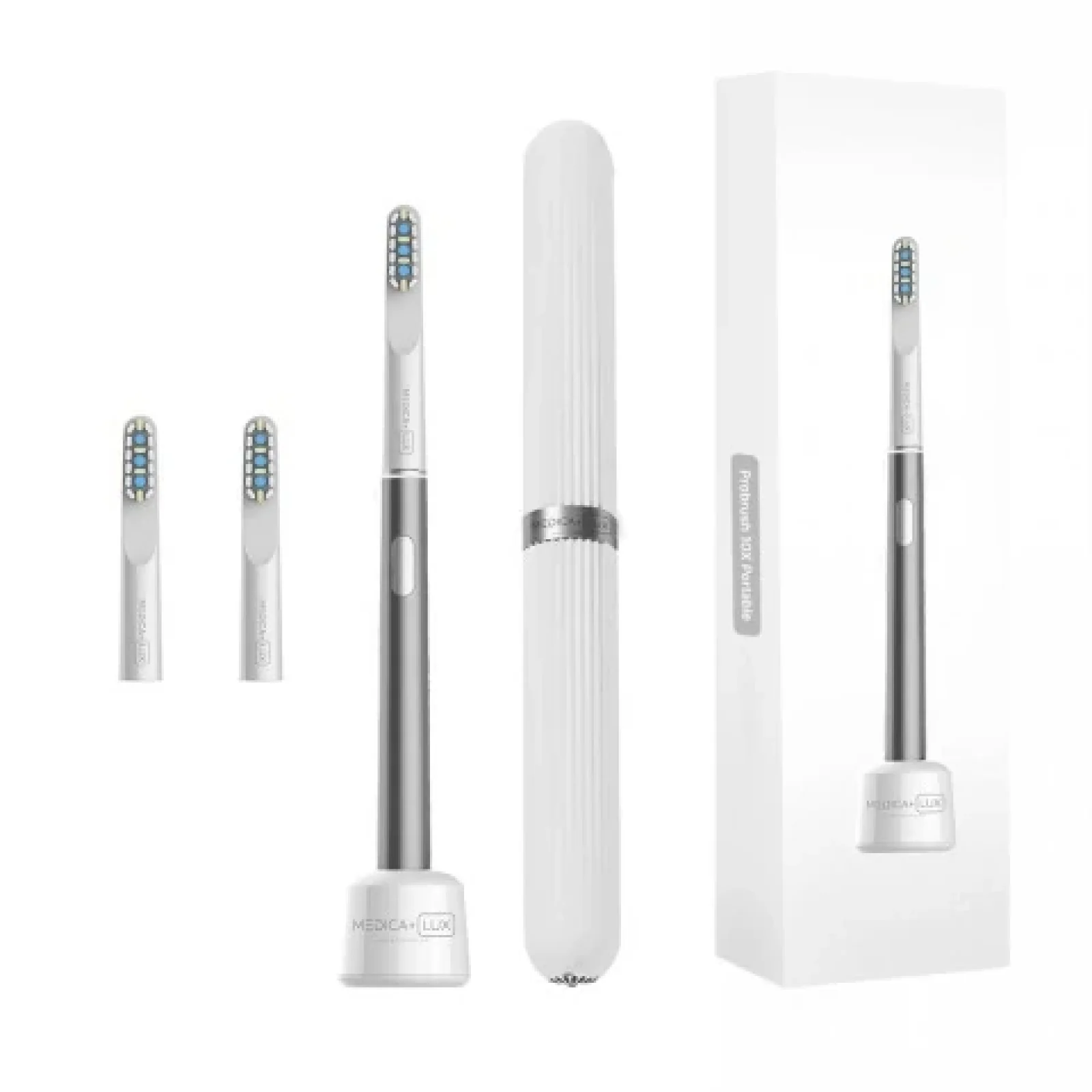 Відбілююча звукова зубна щітка Medica+ Lux 10Х Portable Grey (MD-112445), 2000112445018 UA