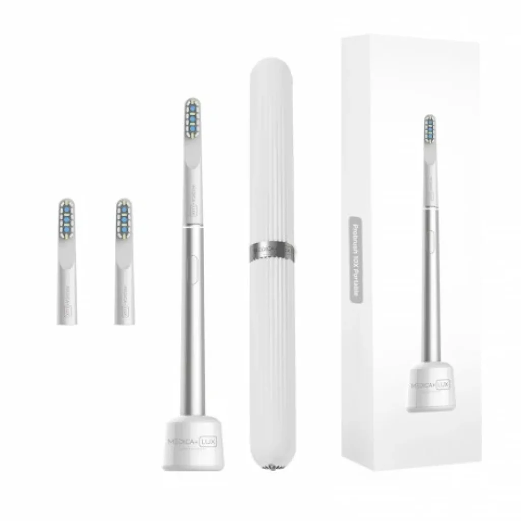 Відбілююча звукова зубна щітка Medica+ Lux 10Х Portable Silver (MD-112447), 2000112447012 UA