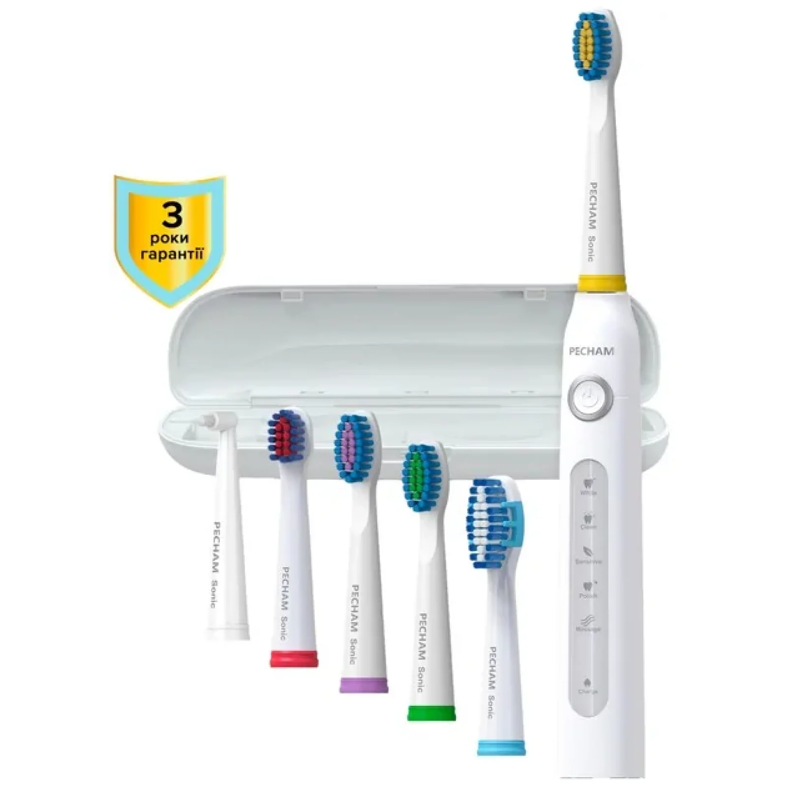 Электрическая зубная щетка Pecham White Travel PC-081, 0290119080509 UA