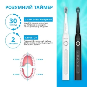 Набір зубних щіток Pecham Black and White Travel Set PC-084 (0290119010100) UA
