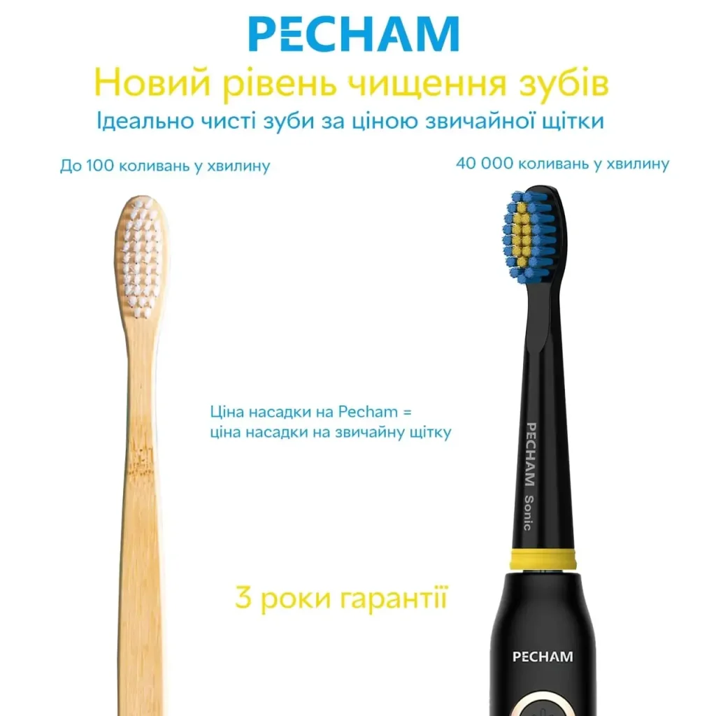 Насадки для зубної щітки Pecham Travel Black (0290119080301) UA