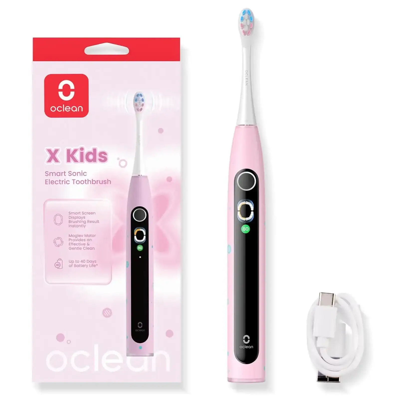 Розумна зубна електрощітка Oclean X Kids Electric Toothbrush Pink (6970810557213) UA