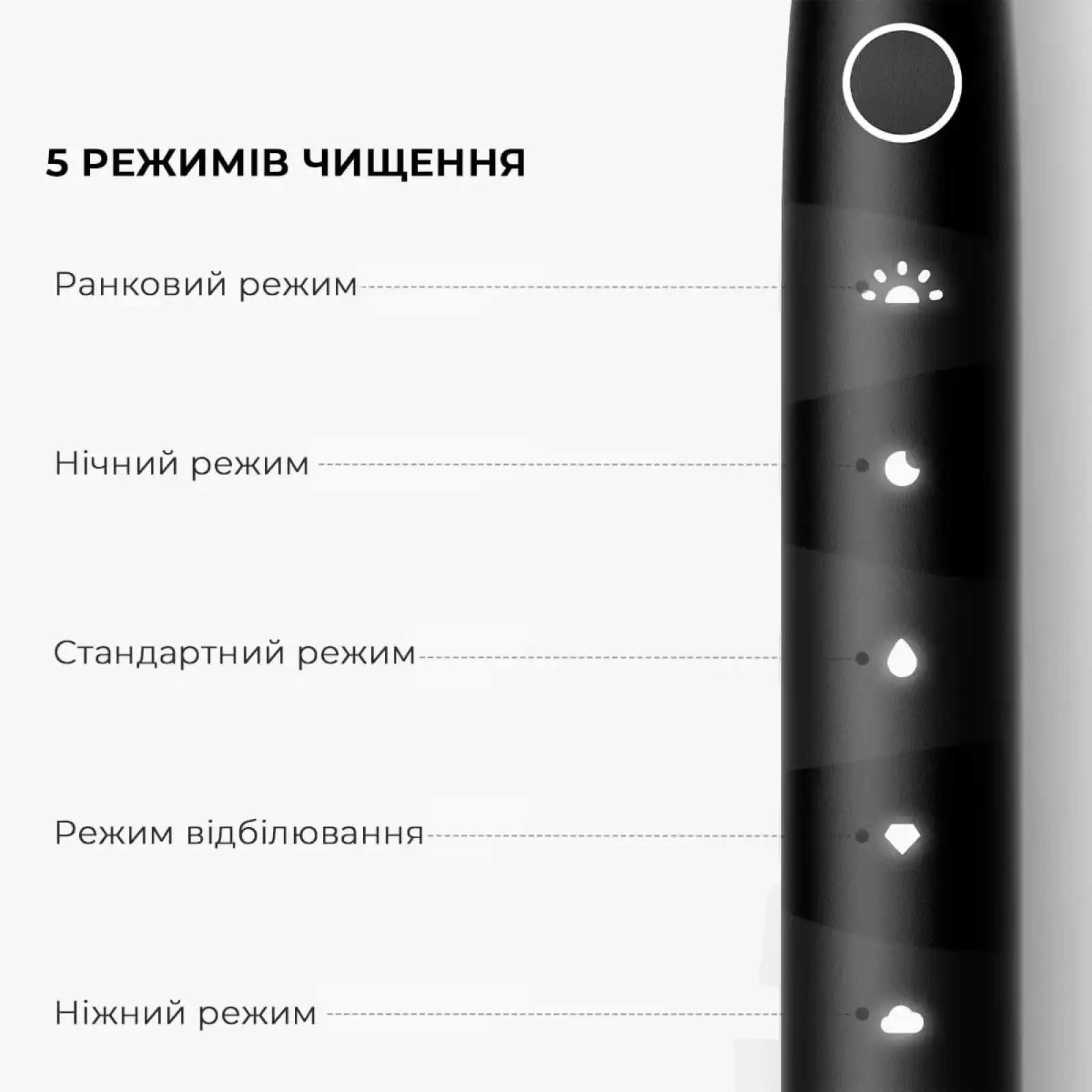 Електрична зубна щітка Oclean Flow S Electric Toothbrush Black (6970810557343) UA
