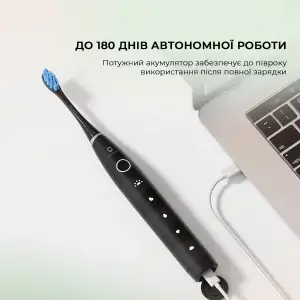 Електрична зубна щітка Oclean Flow S Electric Toothbrush Black (6970810557343) UA