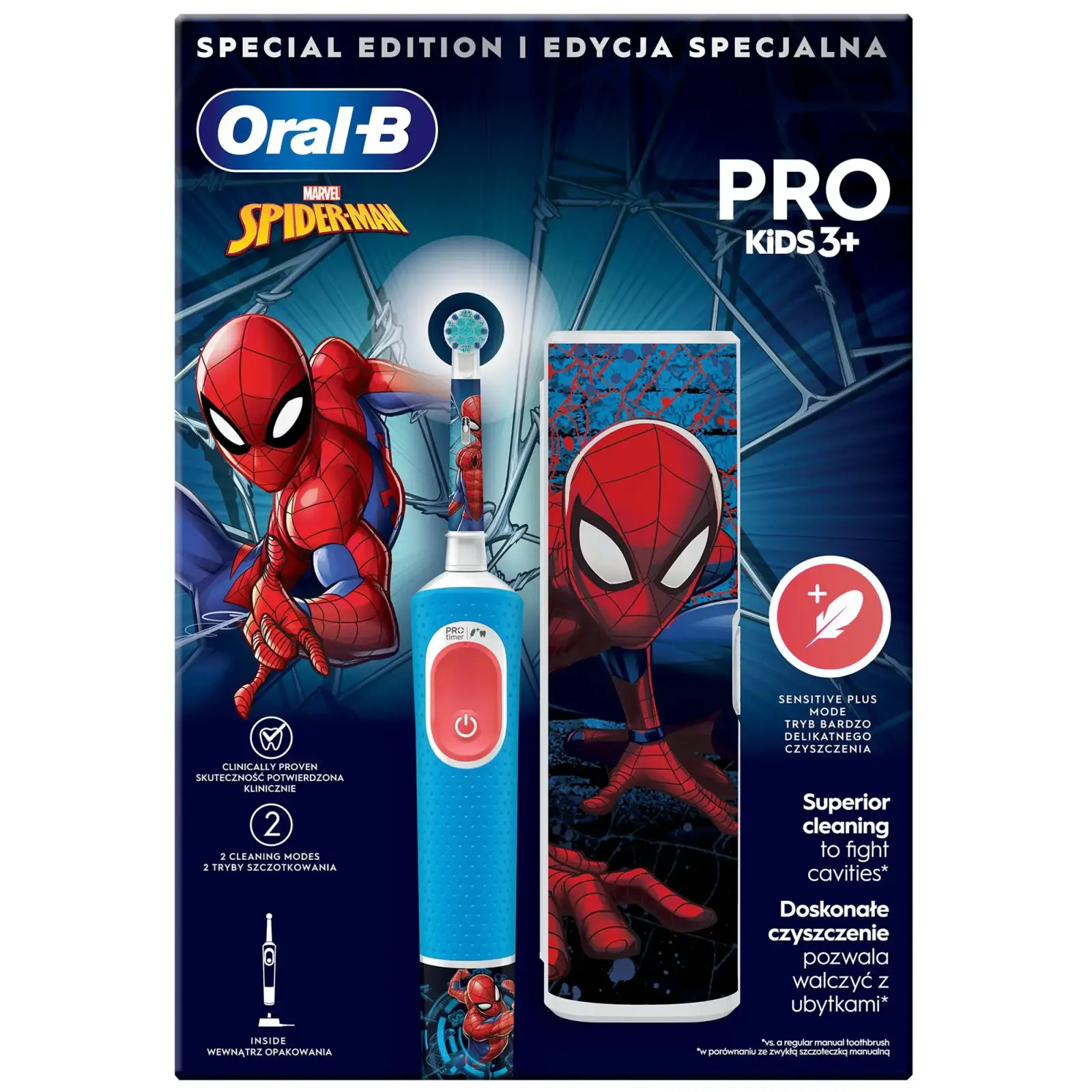 Электрическая зубная щетка Oral-B Kids Spider-Man D103.413.2KX UA