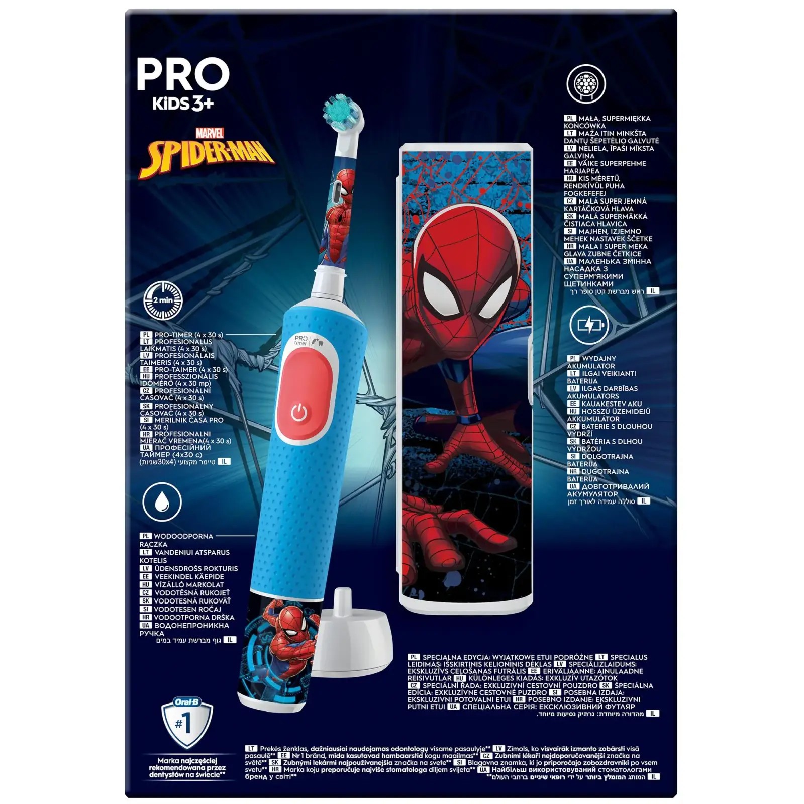 Электрическая зубная щетка Oral-B Kids Spider-Man D103.413.2KX UA