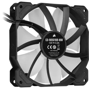 Вентилятор Corsair iCUE SP120 RGB Elite Performance (CO-9050108-WW), 120x120x25мм, 4-pin PWM, чорний UA