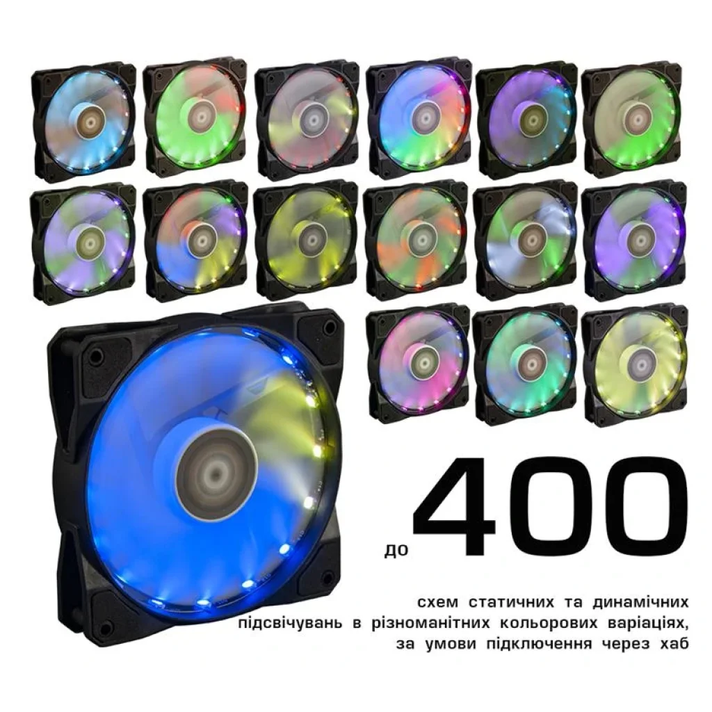 Вентилятор Frime Iris LED Fan 16LED RGB HUB-2 (FLF-HB120RGBHUB216) UA