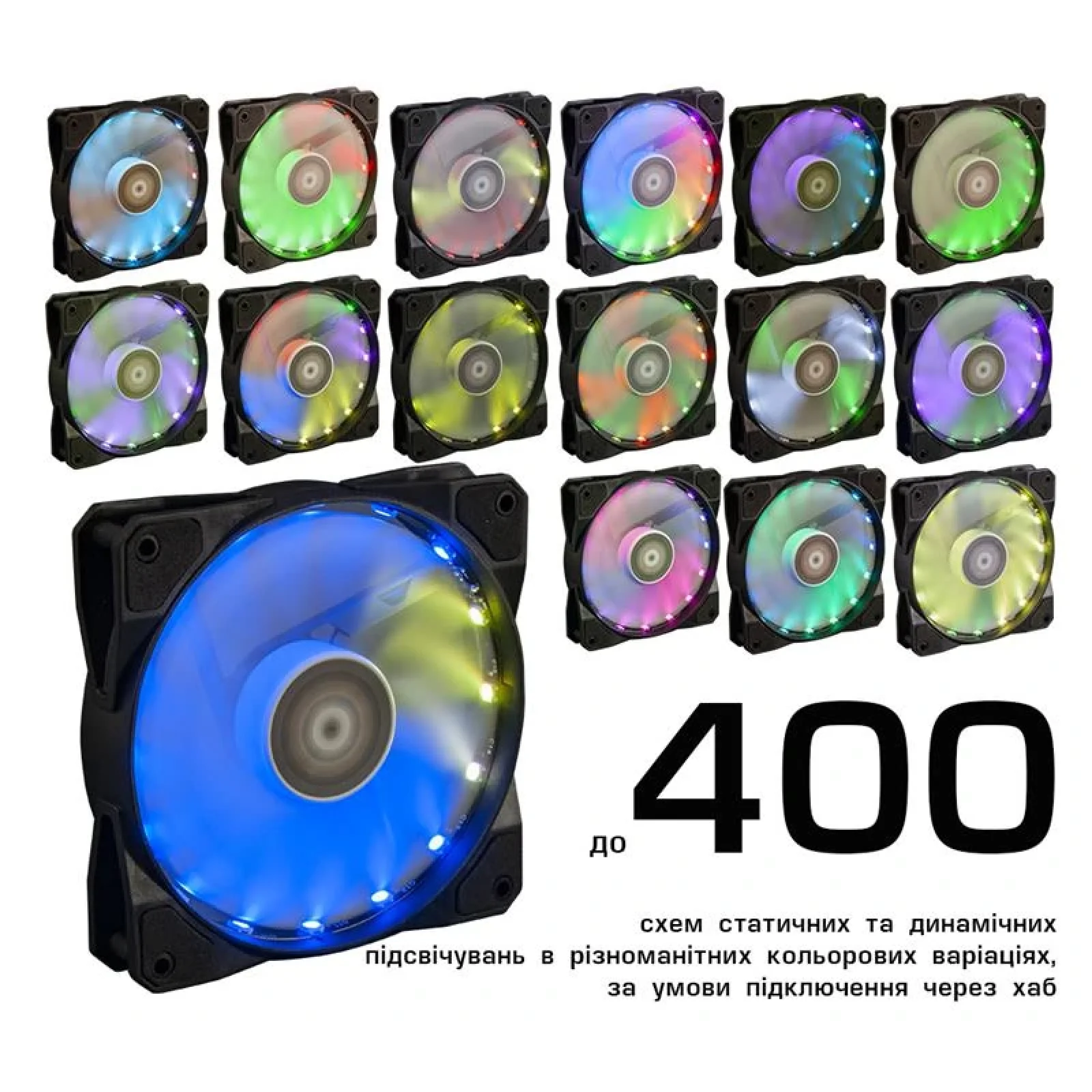 Вентилятор Frime Iris LED Fan 16LED RGB HUB-2 (FLF-HB120RGBHUB216) UA