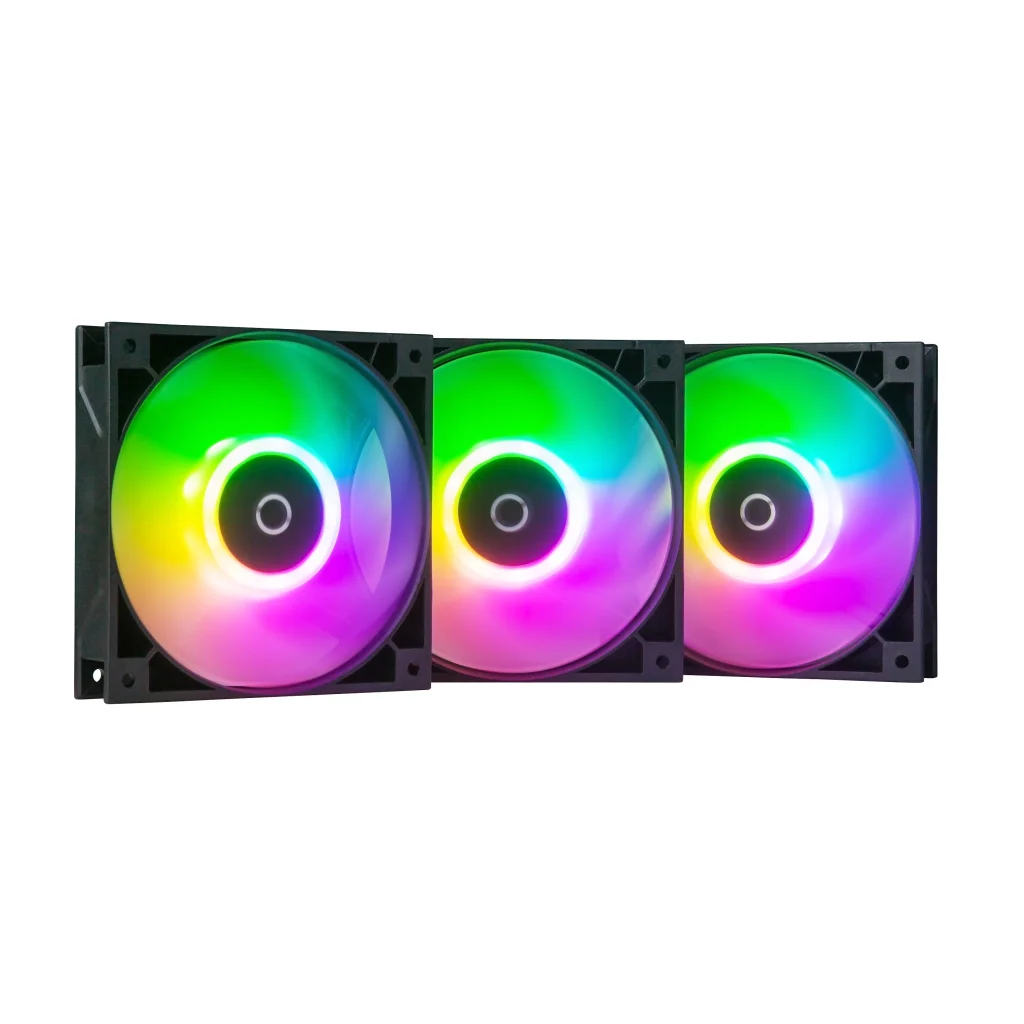 Вентилятор Tecware Omni P12 - 3-Fan Pack (Black) ARGB + PWM 120mm Fans (TWAC-OMP12-3BK), 120x120x25мм, 3-pin, чорний з білим UA