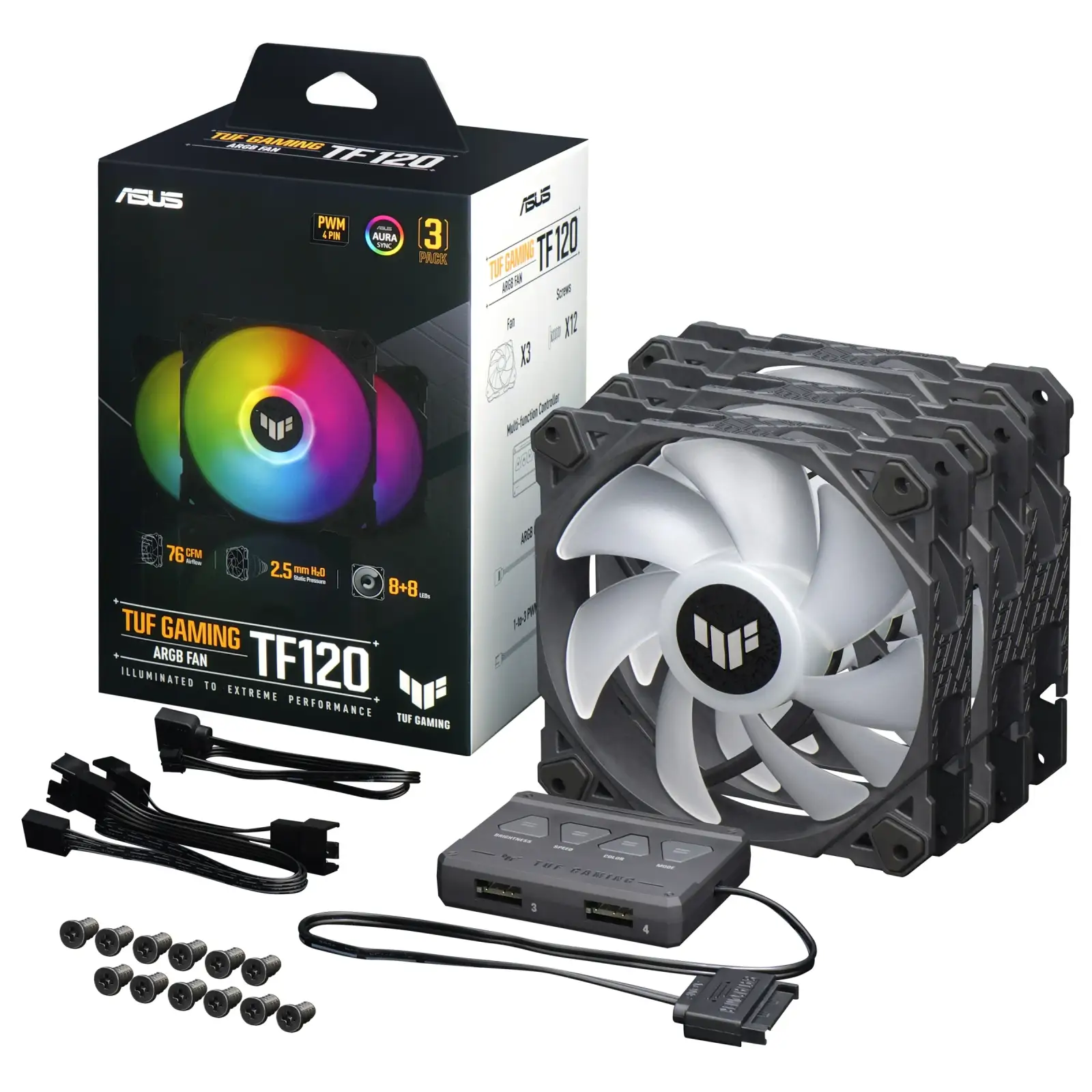 Вентилятор ASUS TUF Gaming TF120 ARGB 3IN1 (90DA0030-B09030) UA