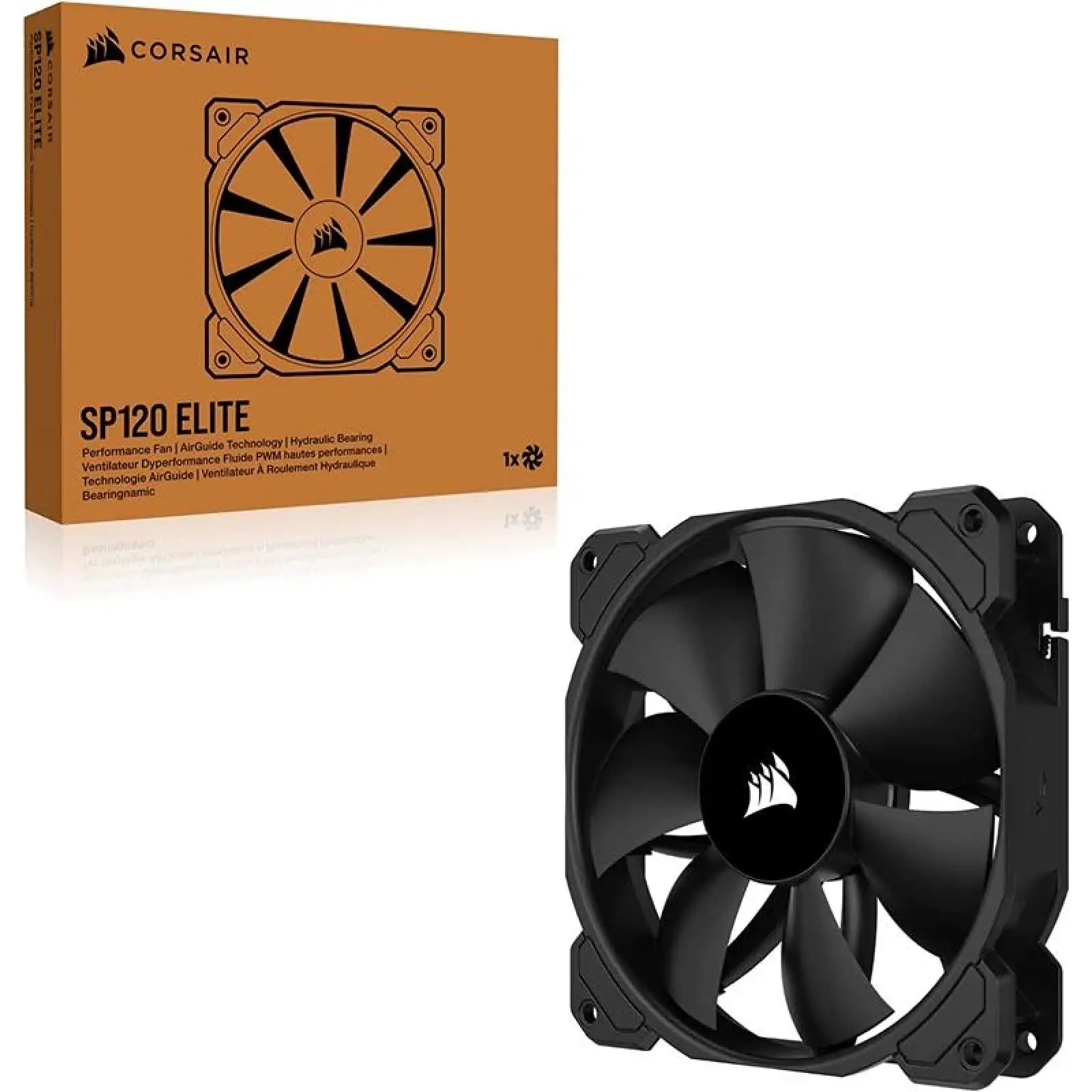 Вентилятор Corsair SP120 Elite Black (CO-9050161-WW), 120x120x25мм, 4-pin Performance PWM, чорний UA