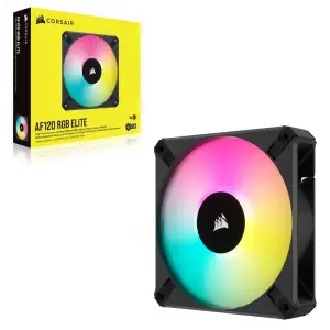 Вентилятор Corsair AF120 RGB Elite (CO-9050153-WW), 120x120x25мм, 4-pin PWM, чорний UA