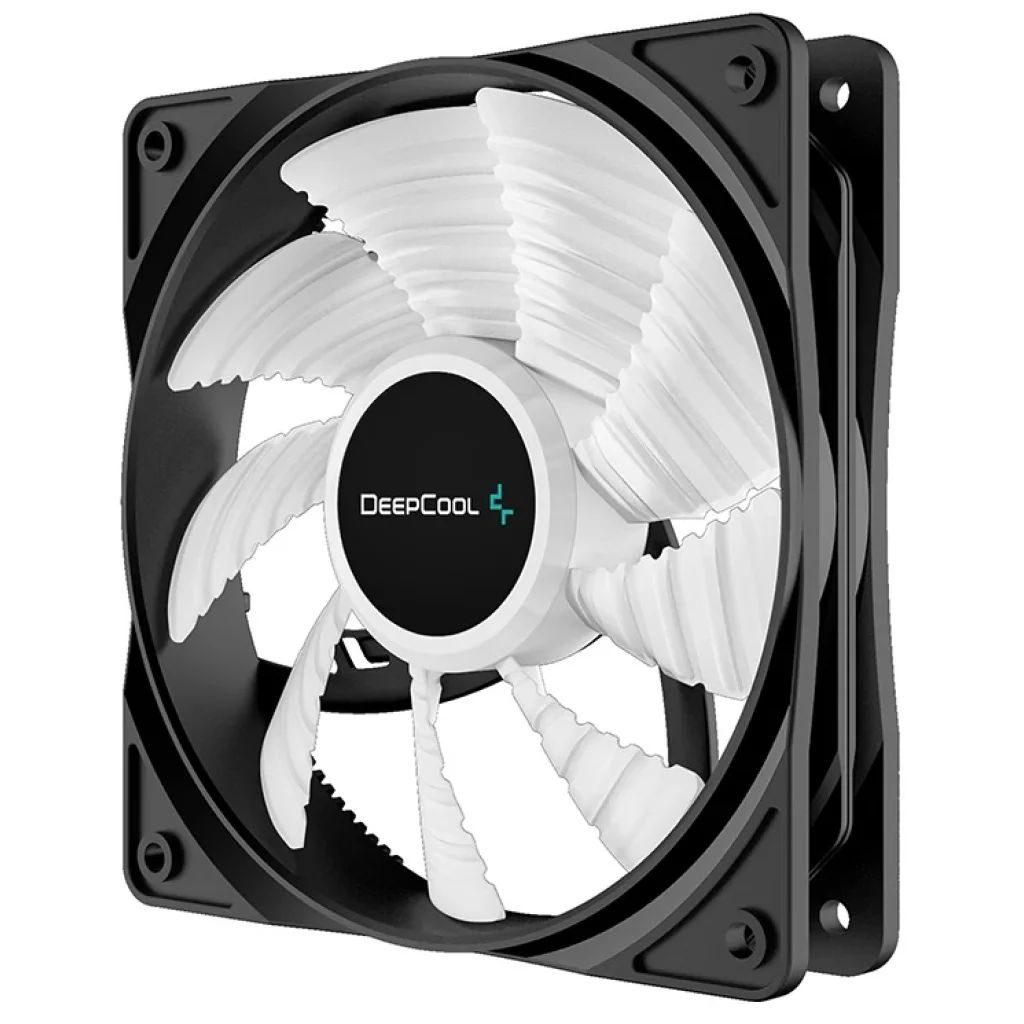 Вентилятор DeepCool RF120B, 120х120х25 мм, 3-pin, 4-pin, черный с белым, DP-FLED-RF120-BL UA