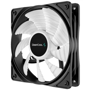 Вентилятор DeepCool RF120B, 120х120х25 мм, 3-pin, 4-pin, черный с белым, DP-FLED-RF120-BL UA