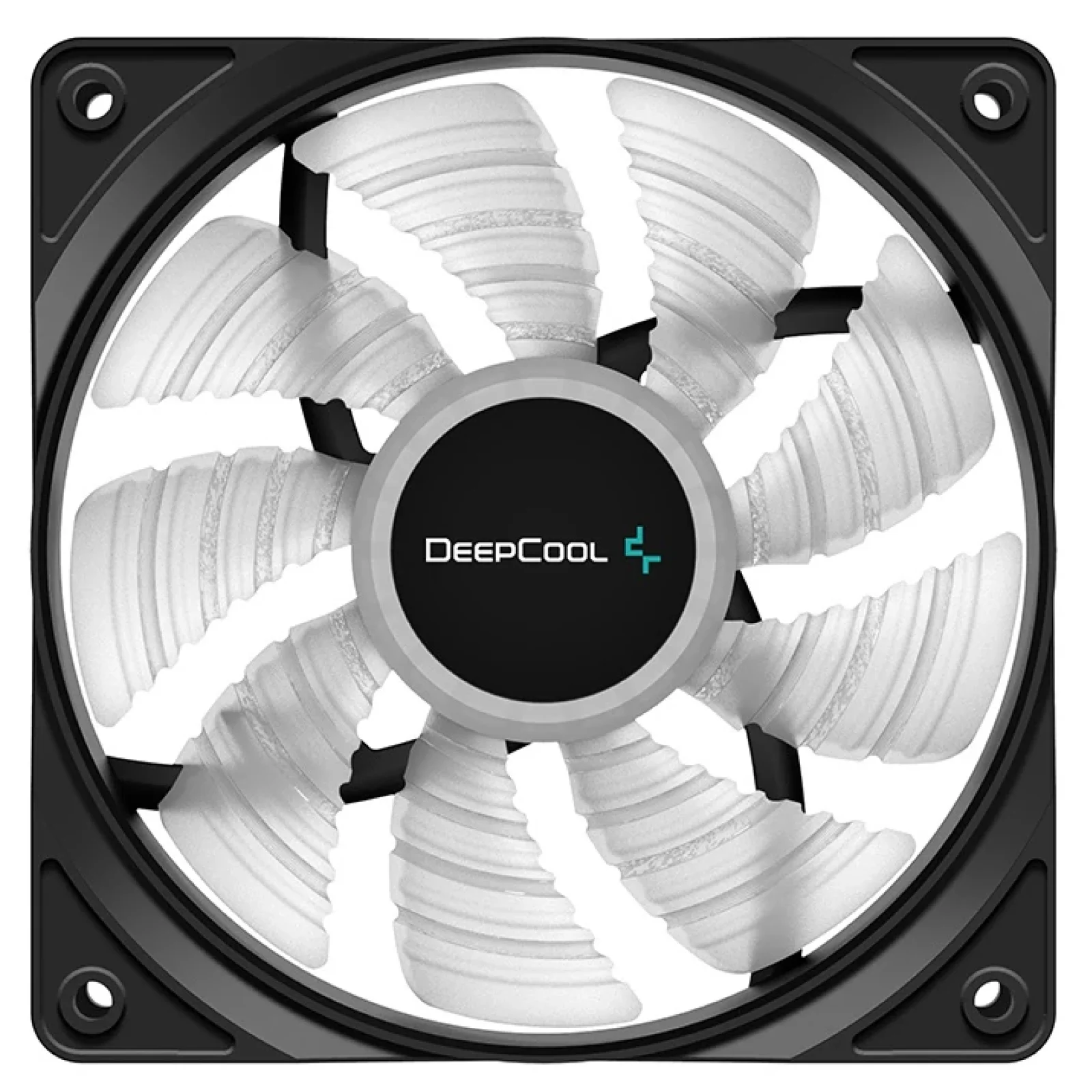 Вентилятор DeepCool RF120B, 120х120х25 мм, 3-pin, 4-pin, черный с белым, DP-FLED-RF120-BL UA