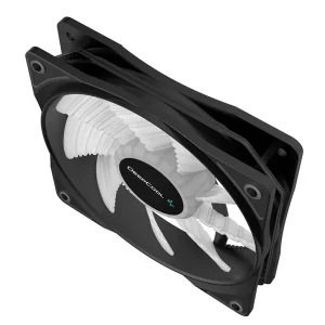 Вентилятор DeepCool RF120B, 120х120х25 мм, 3-pin, 4-pin, черный с белым, DP-FLED-RF120-BL UA