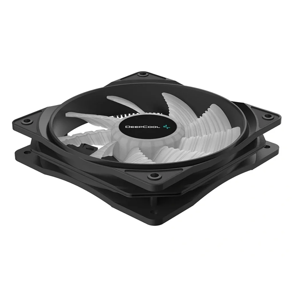 Вентилятор DeepCool RF120B, 120х120х25 мм, 3-pin, 4-pin, черный с белым, DP-FLED-RF120-BL UA