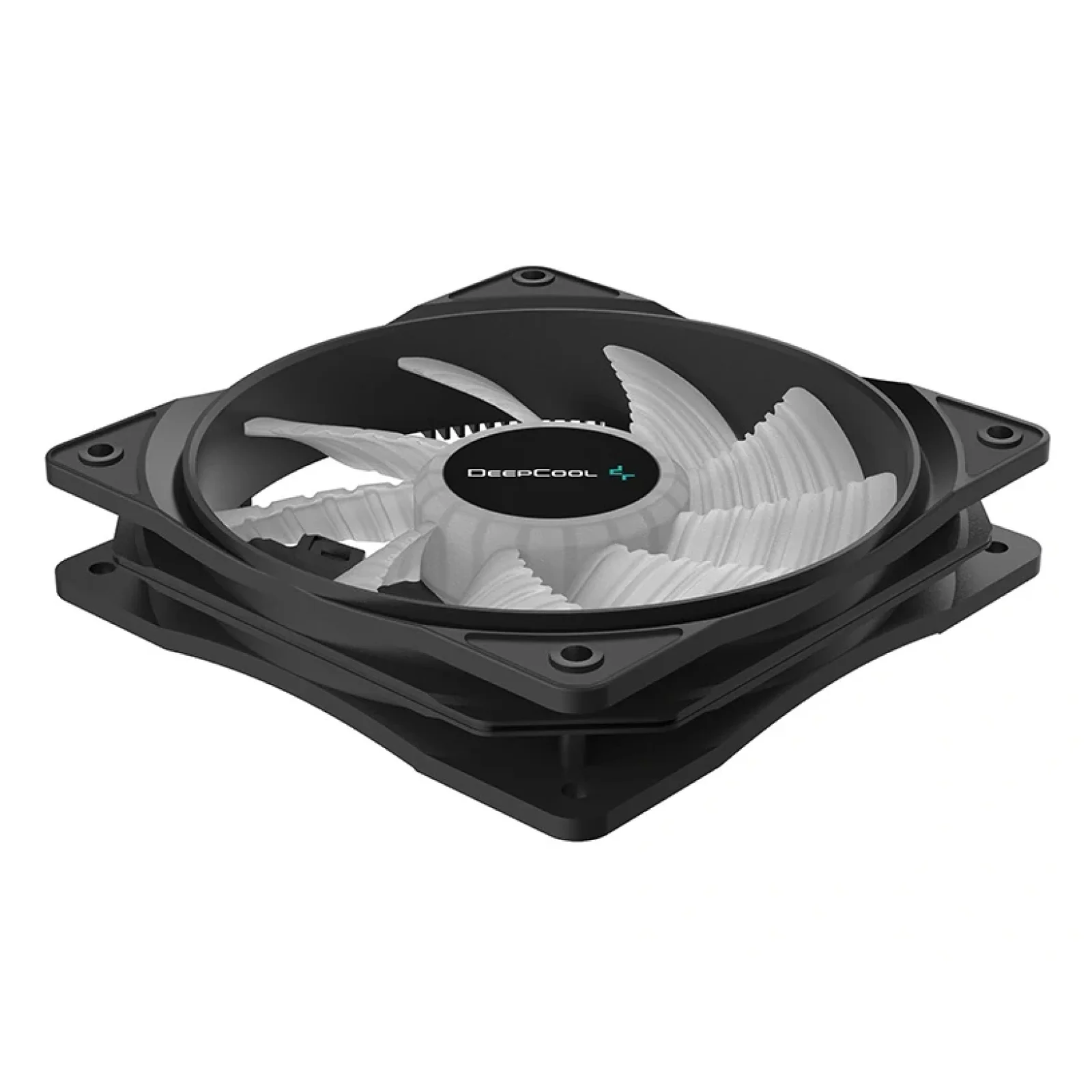Вентилятор DeepCool RF120B, 120х120х25 мм, 3-pin, 4-pin, черный с белым, DP-FLED-RF120-BL UA