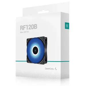 Вентилятор DeepCool RF120B, 120х120х25 мм, 3-pin, 4-pin, черный с белым, DP-FLED-RF120-BL UA