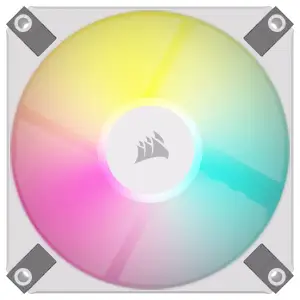Вентилятор Corsair iCUE AF120 RGB Slim White Dual Fan Kit (CO-9050165-WW), 120x120x25мм, 4-pin PWM, білий UA