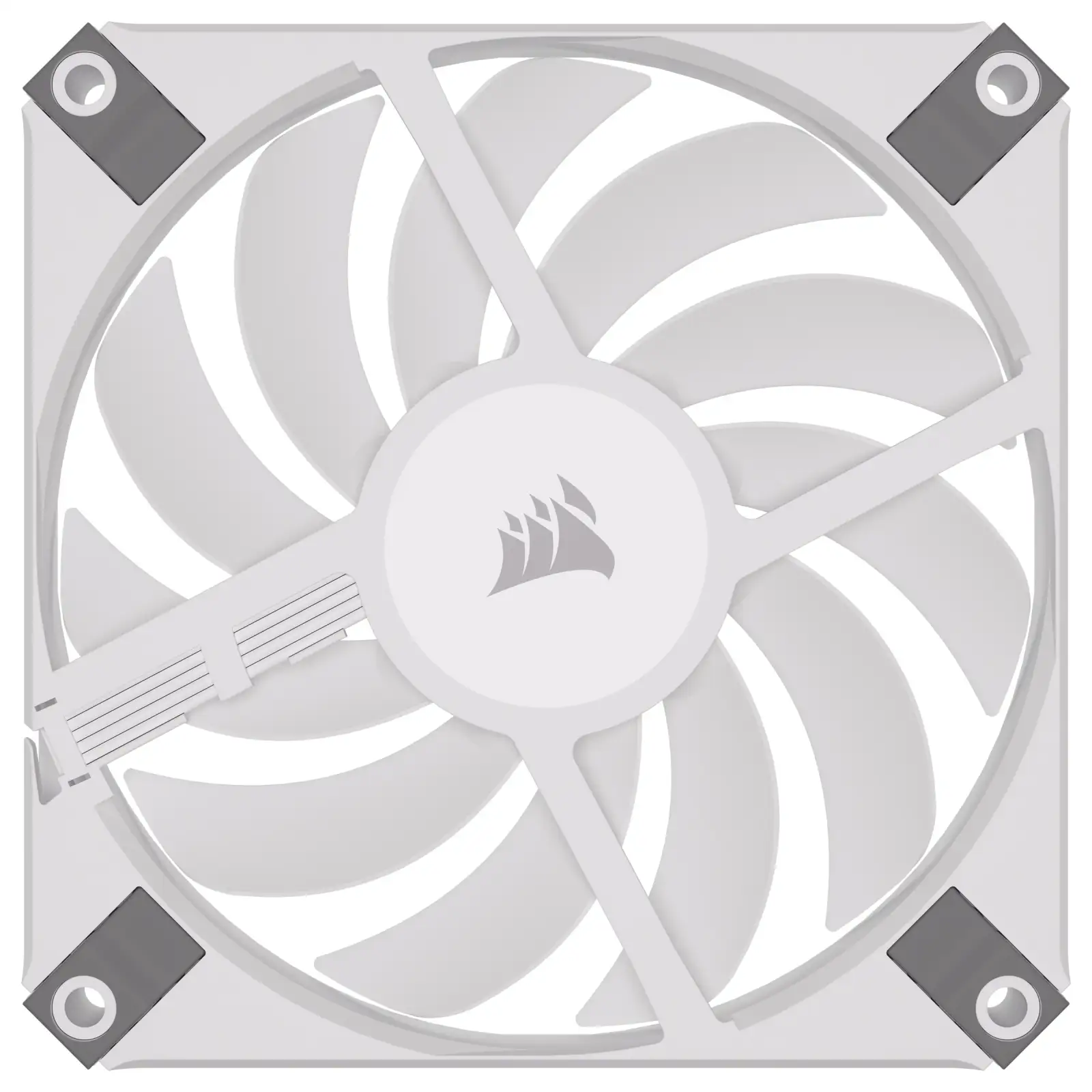 Вентилятор Corsair iCUE AF120 RGB Slim White Dual Fan Kit (CO-9050165-WW), 120x120x25мм, 4-pin PWM, білий UA
