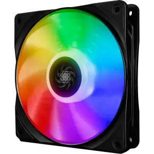 Вентилятор DeepCool CF 120 ARGB, 120x120x25мм, 4-pin, чорний з білим, DP-FA-RGB-CF120-1 UA