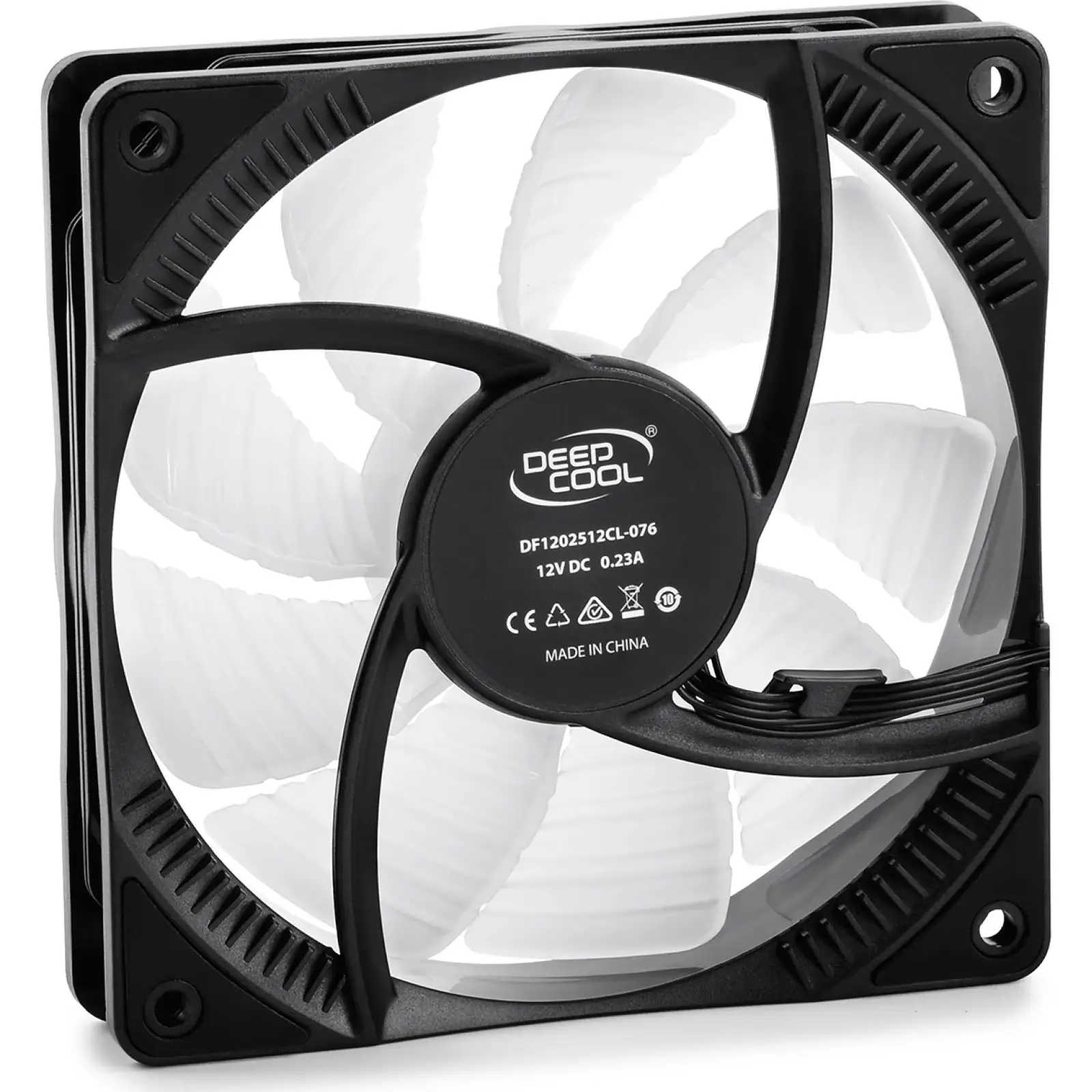 Вентилятор DeepCool CF 120 ARGB, 120x120x25мм, 4-pin, чорний з білим, DP-FA-RGB-CF120-1 UA