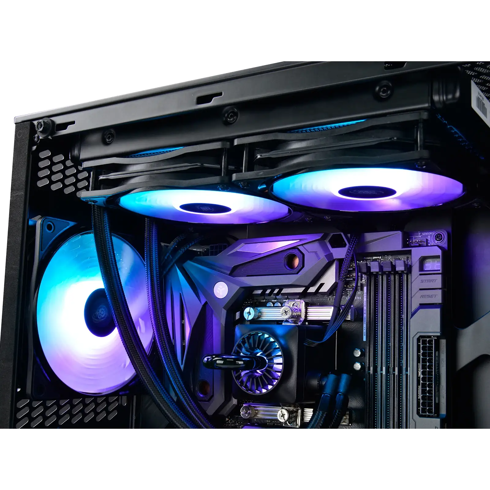 Вентилятор DeepCool CF 120 ARGB, 120x120x25мм, 4-pin, чорний з білим, DP-FA-RGB-CF120-1 UA